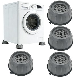 4Pcs Anti Vibration Pads for Washing Machine, Washer Vibration Dampening Pads Reduce Noise & Walking, Shock Absorber Stabilizer Feet with Suction Cup for Dryer and Appliance