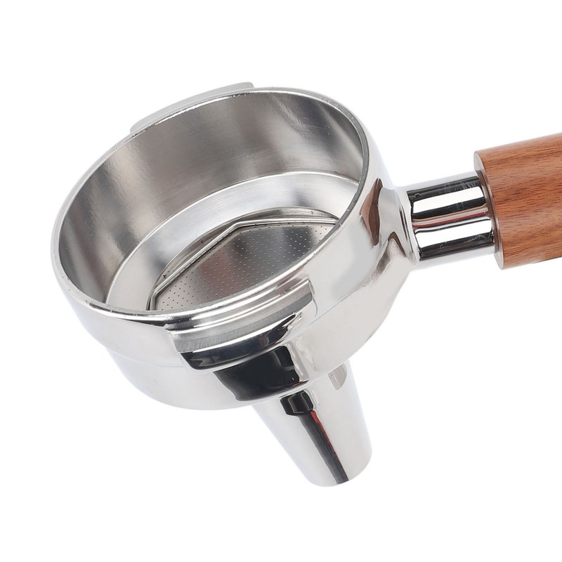 58mm Portafilter Single Head Extraction Solid Wood Handle Stainless Steel