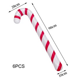 Pack of 6 Inflatable Candy Canes, Christmas Decoration, 87 cm, American Christmas Decoration, Inflatable Walker, Large Grinch Decoration, Christmas, Outdoor, Front Door, Candy Canes, Christmas Tree