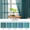 WAZZIO Teal Curtains for Bedroom Curtains Cotton Crochet Lace Curtains