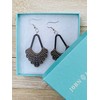 RBG Ruth Bader Ginsburg Dissent Collar Earrings from Black Stained