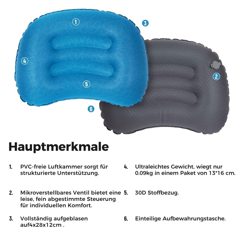 ATEPA Inflatable Camping Travel Cushion AA2530_Blue-EUKT