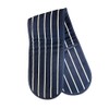 Navy Striped Double Oven Glove 100% Cotton Kitchen Cooking Mitt