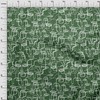 oneOone Cotton Jersey Green Fabric Abstract Face Abstract Fabric for
