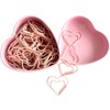 52 PCS Heart Shape Nonskid Paper Clips,Color Decorative Paper Clips,Creative