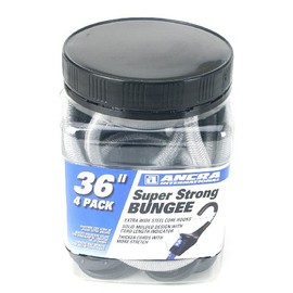 Ancra 95710 Super Strong Bungee Cords, Gray, 4-Pack, 36-Inch