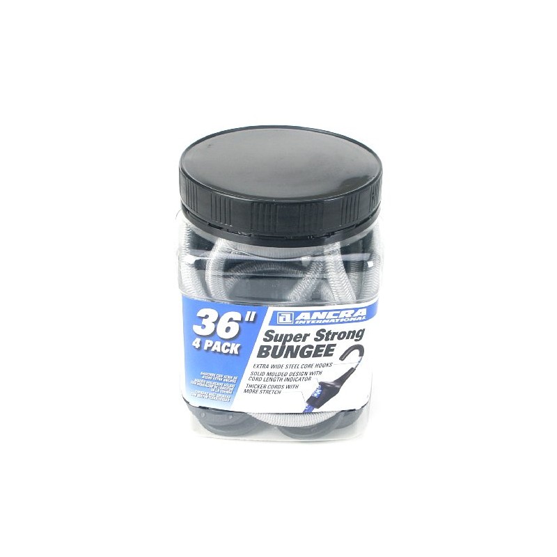 Ancra 95710 Super Strong Bungee Cords, Gray, 4-Pack, 36-Inch