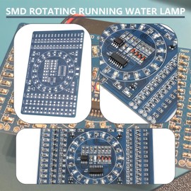 Be In Your Mind 3 Sets SMD Soldering Practice Board NE555 CD4017 Rotating LED SMD Soldering Practice Board DIY Kit for Electronic Circuits Training