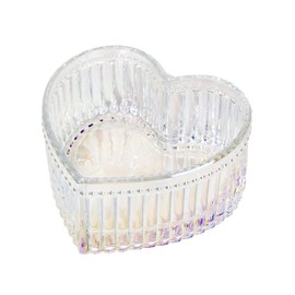 WAIT FLY Glass Heart-shaped Candy and Dessert Bowl - Fruit Bowl, Ring Holder, Wedding Party Decor - Dazzle-5 OZ
