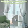 Curtain Tie Back Hooks,2 Pack Metal Curtain Holder Wall Mounted