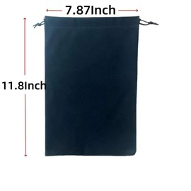 LYSXP Black Velvet bags With Drawstring 10pcs Jewelry Pouches Candy Bags Christmas Wedding Favors