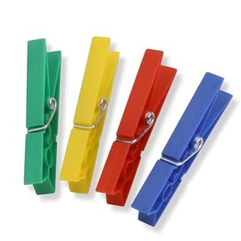 PARENCE. - Set of 40 Plastic Clothes Pegs for Indoor and Outdoor Use / 7 x 1 cm / Versatile and Practical Clothes Pegs - Random Colours - 40 Pieces