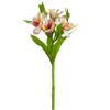 14" Silk Alstroemeria Flower Stem -Lavender/Cream (Pack of 12)