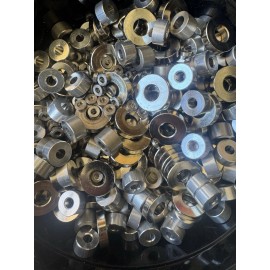 Ixia Mix Lot 1LB Mix Length Spacer, Round, Unplated, Steeling Steel