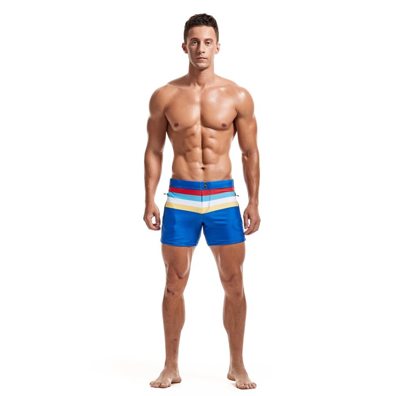 KOTENKO Traje de baño sexy para hombre, con bolsillos, corte