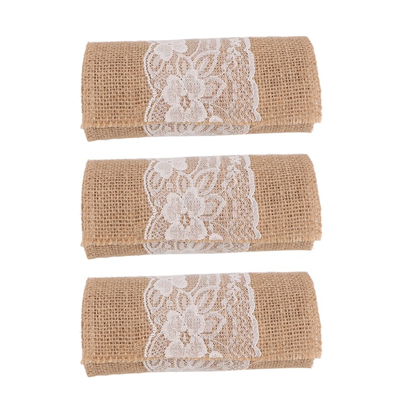 3 Rolls Jute Lace Ribbon Simple Elegant Jute Lace Ribbon