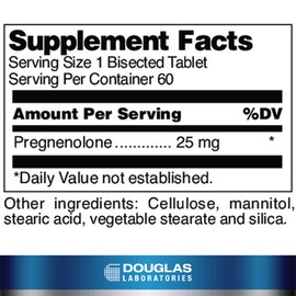 Douglas Laboratories Douglas Laboratories Pregnenolone (25 mg) - For Pancreas, Cortisol & Liver Support* - Pregnenolone Supplement - Non-GMO - 60 Tablets