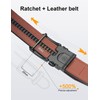 JUKMO 1.5" (38mm) Leather Ratchet Belt for Men in Gift