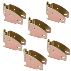 MUXHEL 6 Pcs E Track Wood Beam End Socket Fittings, Galvanized Iron E Track Accessories, Cargo Storage Lumber Bracket for 2x4 & 2x6 Wood Beam in Trucks, Trailers and Vans