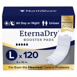 NorthShore NorthShore EternaDry Booster Pads for Men and Women with Adhesive, Large, Case/120 (4/30s)