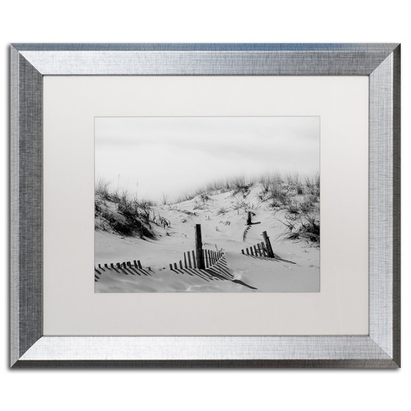 Buried Fences by PIPA Fine Art, White Matte, Silver Frame 16x20-Inch