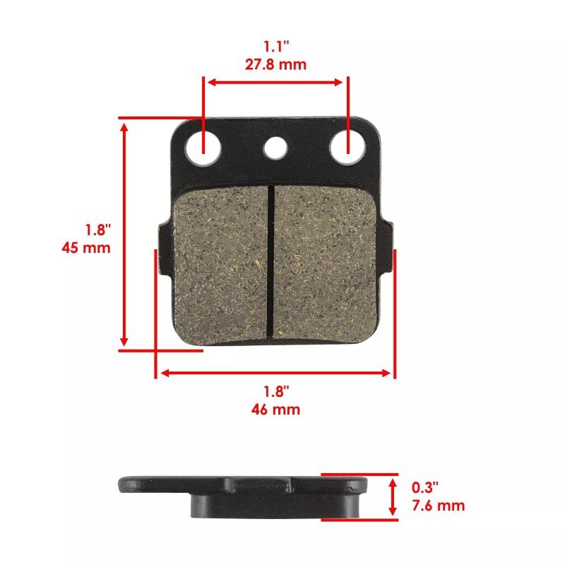 Caltric Front Rear Brake Disc Rotor w/ Pads for Yamaha