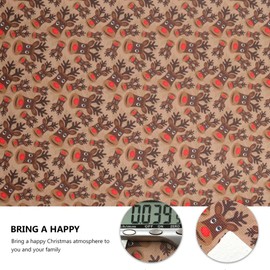 Milisten 6pcs Christmas Faux Leather Fabric Sheets Glitter Synthetic Leather Fabric Material with Christmas Theme Pattern Christmas Party Supplies