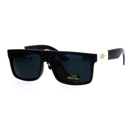 Loc Sunglasses Mens Fashion Shades Flat Top Rectangular Black White