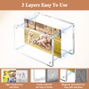 Photo Frames 4x6, Acrylic Picture Frames Double Sided Magnetic Clear,