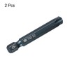 sourcing map 2pcs T40 Torx Screwdriver Bit 1/4" Hex Shank