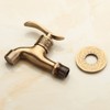 TOLIWEL Antique Brass Garden Outdoor Faucet Bathroom Wall Mount Water