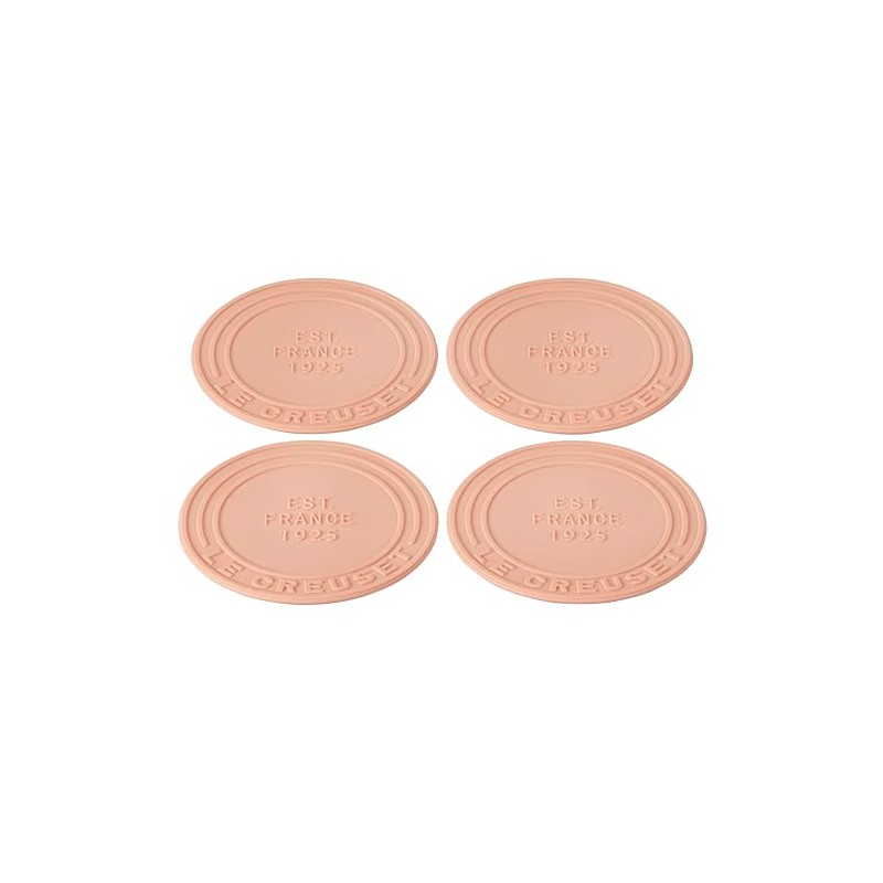 Le Creuset Silicone Coaster, Set of 4, Peche