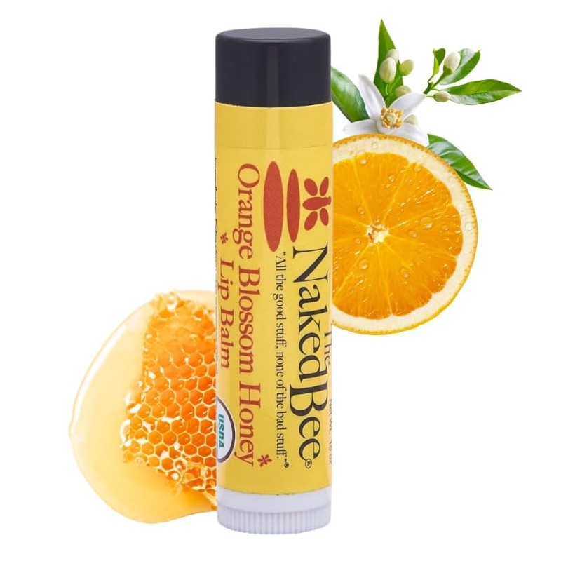 The Naked Bee Lip Balm, Orange Blossom Honey, .15 Ounce