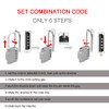 Disecu 4 Digit Combination Lock 2.5 Inch Long Shackle Outdoor