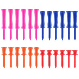 TOYANDONA 40Pcs Golf Tees, Double Deck 4 Sizes Golf Step Tees Plastic Golf Tees Kit Golf Castle Tees for Indoor Outdoor Home Golf Training