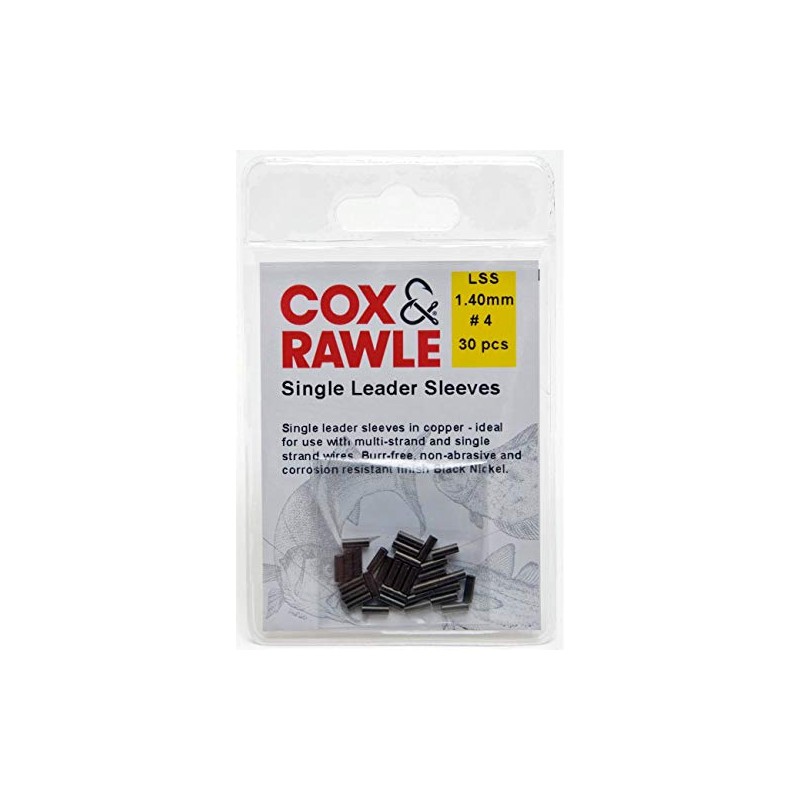 Cox & Rawle Single Leader Sleeves Size 9 Black Nickle