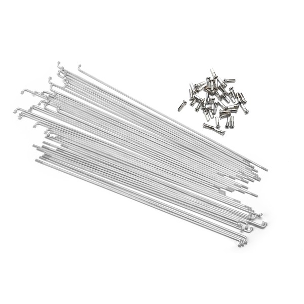 LUXU 14G J-Curved Bicycle Steel Spokes, Diameter 2 mm, 36