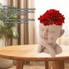 Men Face Flower Pot Hand Painting Resin Men Head Flowerpot