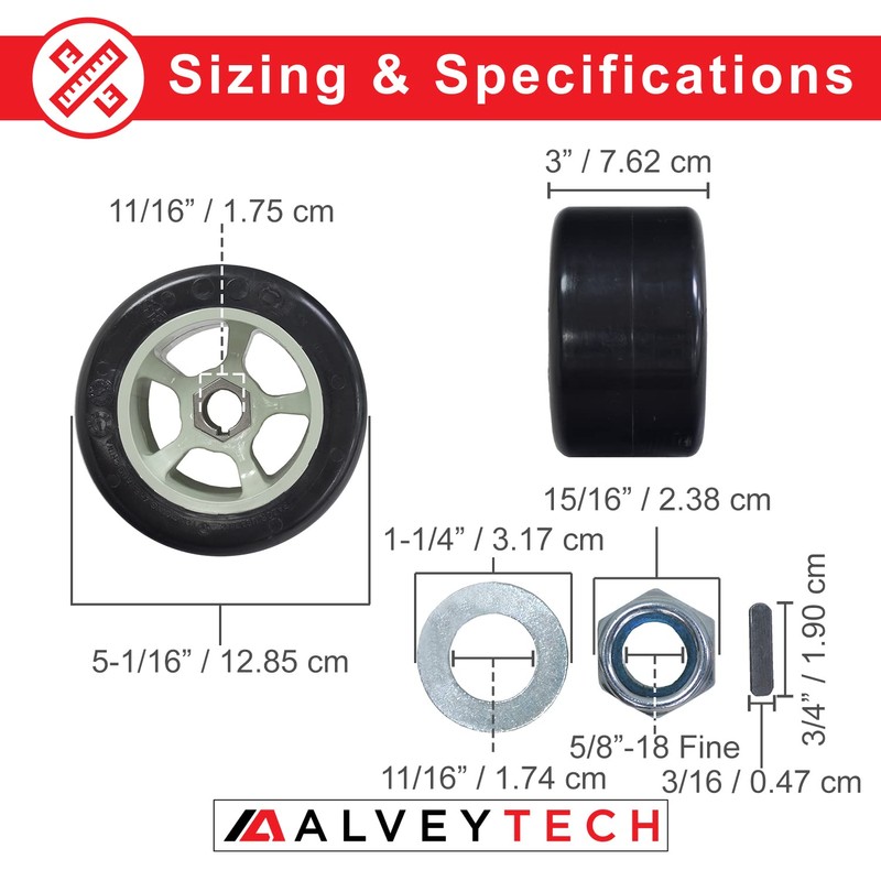 AlveyTech Super Slider POM Rear Wheels for the Razor Ground