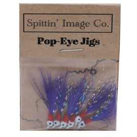 1/60 oz (.47g) #8 Hook - 6-Pack - Popeye Fishing Jig Fly (Electric Grape)