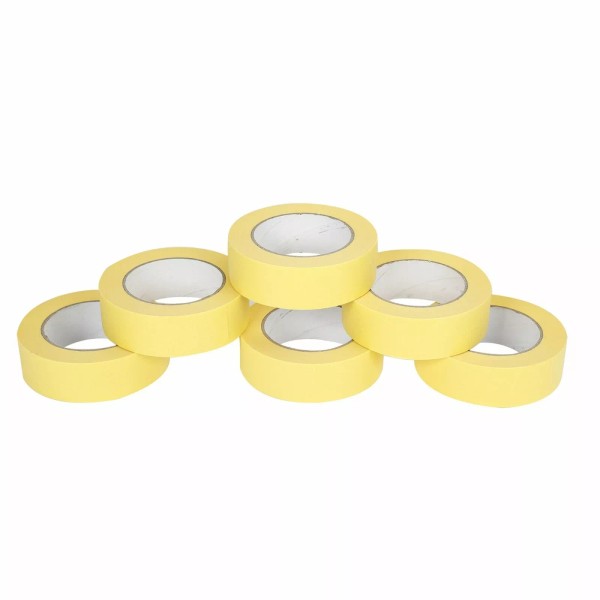 LittleStar2018 6 Rolls Yellow 6654 1-1/2" Masking Tape, 1 Sleeve