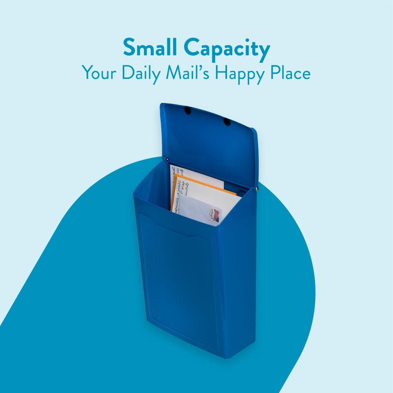 Architectural Mailboxes 2681BE Marina Wall Mount Mailbox, C1, Blue