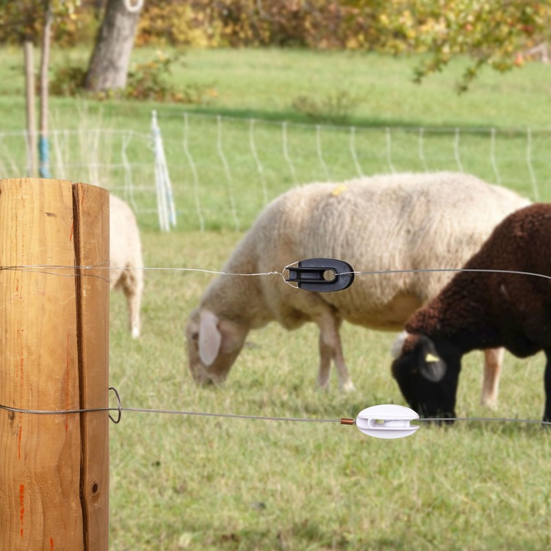 Electric Fence Corner Insulators, End Post Insulator Fiberglass Material for