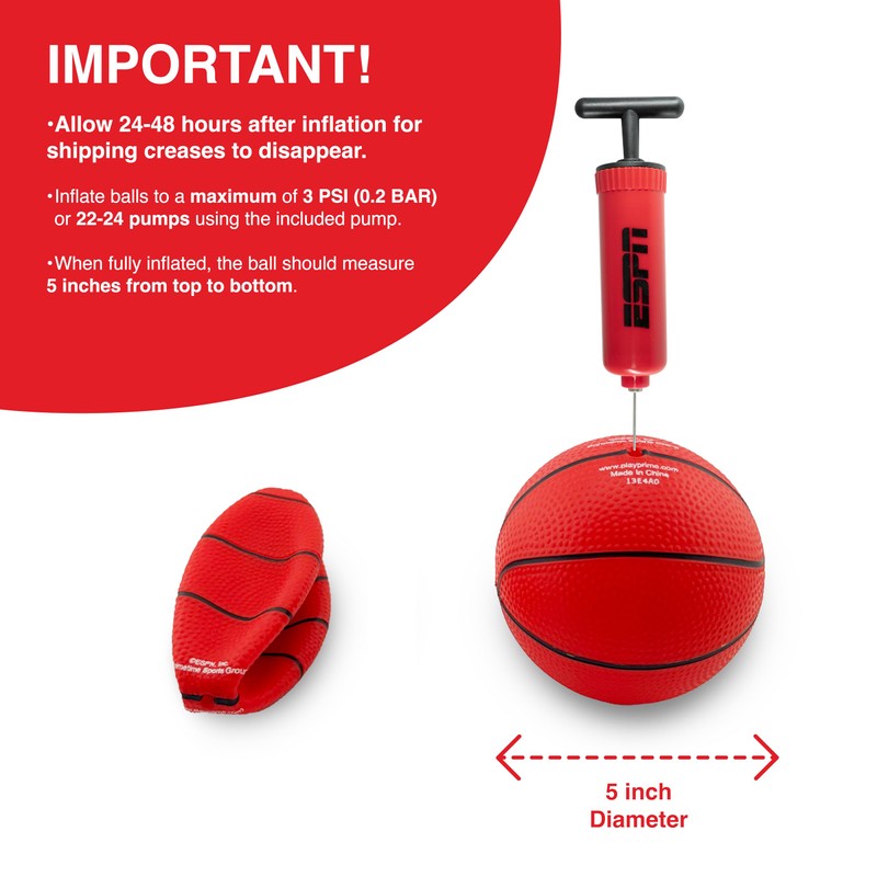 ESPN Mini Basketball Hoop, Over The Door Basketball Hoop with