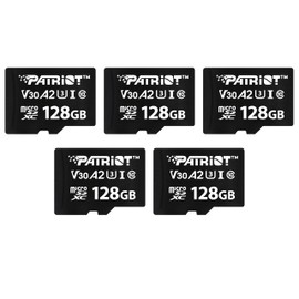 Patriot VX Series 128GB Micro SDXC V30 A2 UHS-I U3 4K UHD Memory Card 5 Pack - PSF128GVX32MCX5