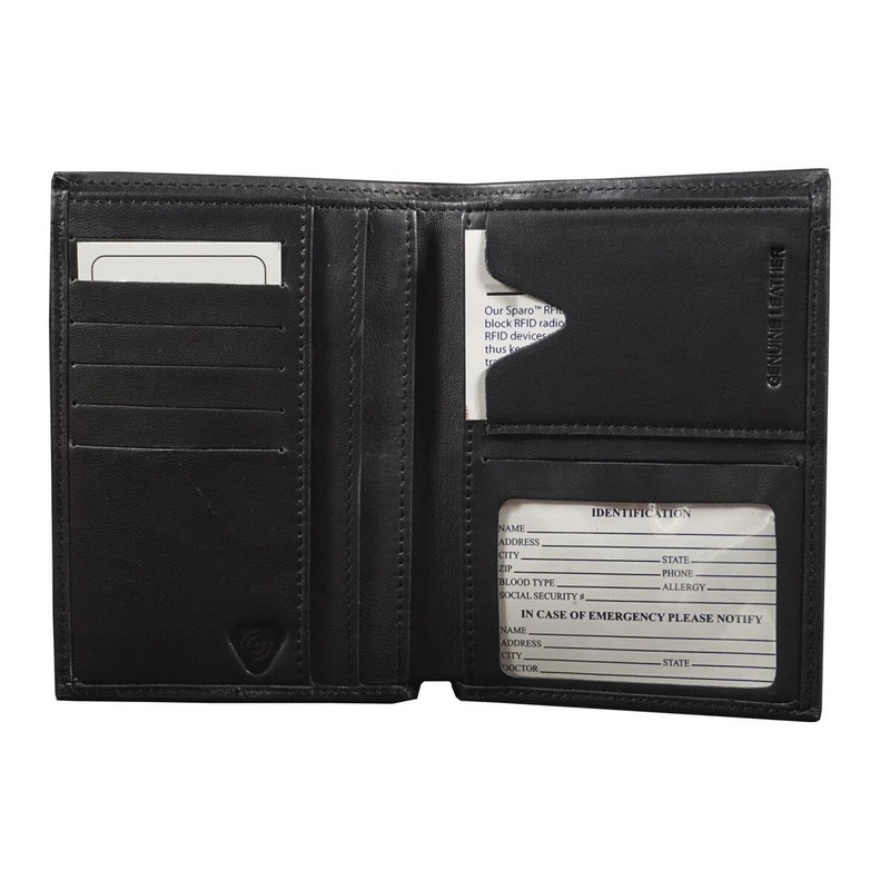 Rico Kansas City Royals Black Leather RFID Blocking Passport Holder