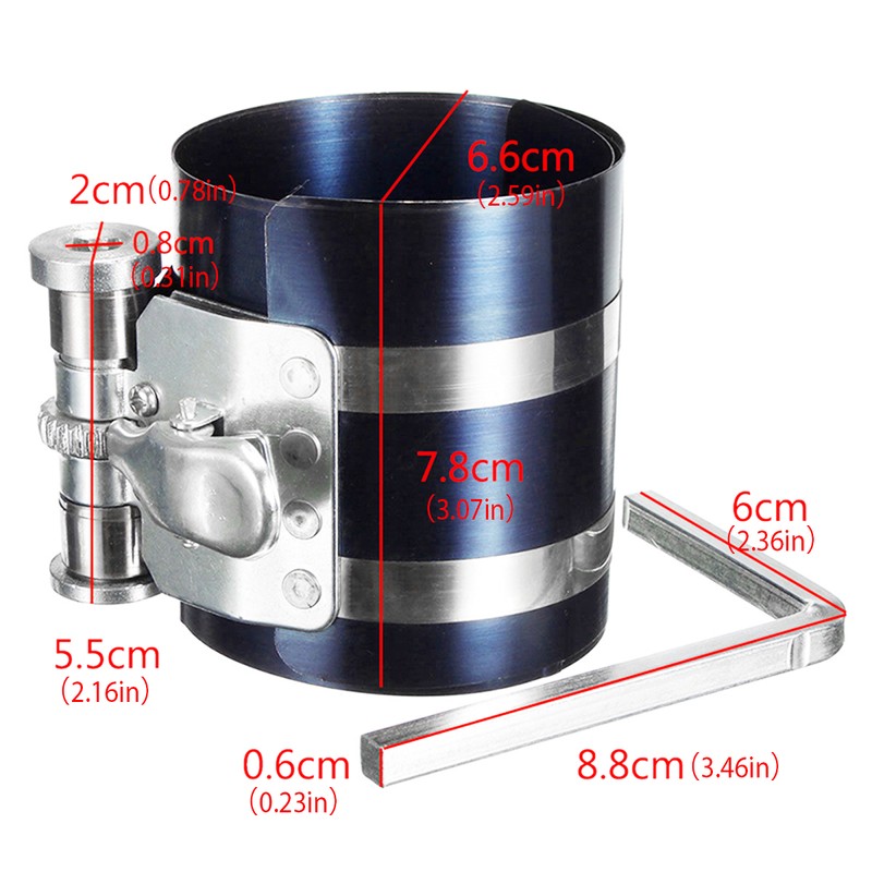 3-Inch Ratcheting Piston Ring Compressor — 1 or 2 Pieces