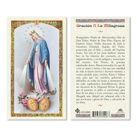 La Señora de la Gracias Oración a la Milagrosa Tarjecta de Oración laminada
