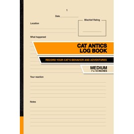 Cat Antics Log Book: Record Your Cat's Behavior and Adventures | Medium