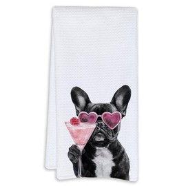 Cabana Bro French Bulldog Gifts Kitchen Towels, French Bulldog Gifts for Women Men Decorative Hand Towels for Bathroom, Funny Frenchie Cocktail Dish Tea Towels for Kitchen, 16x24 Inch